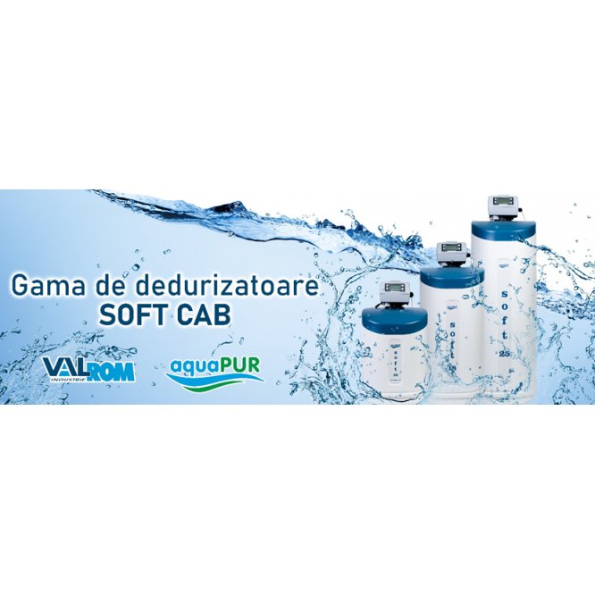 STATIE DEDURIZARE aquaPUR SOFT 10 CAB Q=0,8mc/h SARE 23KG CU BY-PASS