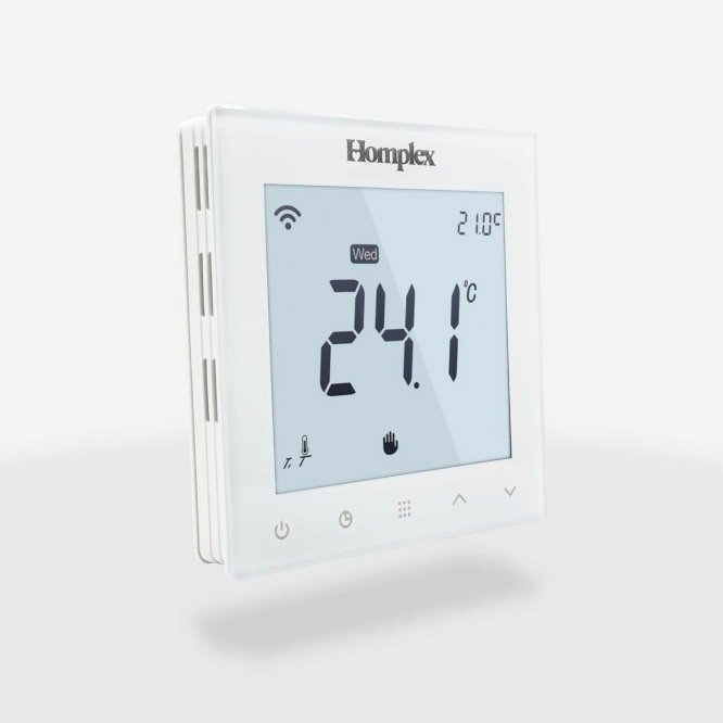 Termostat programabil Homplex 922 Wi-Fi White pentru încălzirea în pardoseală. control prin internet