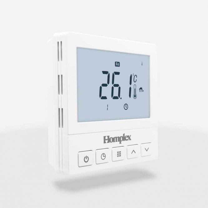 Termostat programabil HOMPLEX 920 DF pentru încălzirea în pardoseală, în doză, control wireless (fără fir)